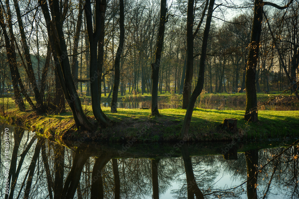 Wiosna w Parku Lubomirskich, Białystok, Podlasie