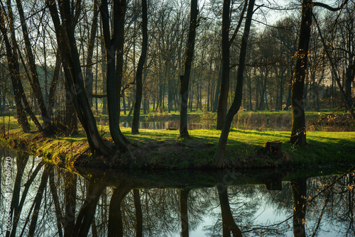 Obraz na płótnie Wiosna w Parku Lubomirskich, Białystok, Podlasie w salonie