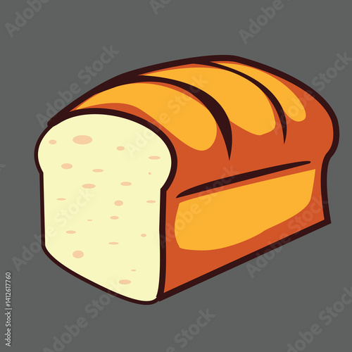Bread spread for breakfast.Fresh bakery product, loaf 