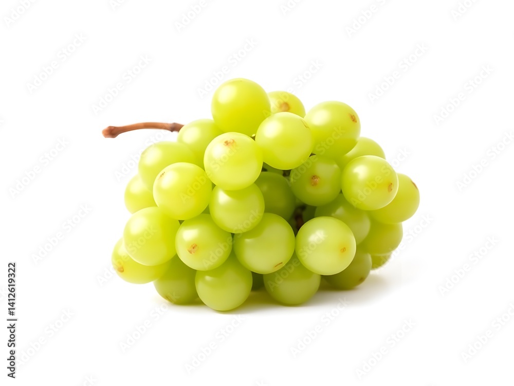 Fresh Green Grapes on White Background – High-Resolution Isolated Fruit Image Fresh Green Grapes on White Background – High-Resolution Isolated Fruit Image