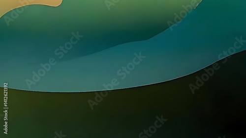 Abstract Green and Teal Gradient Landscape