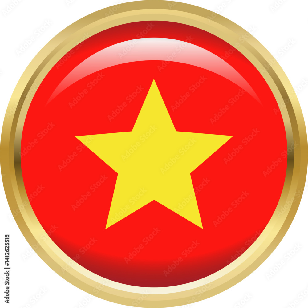 vietnam flag button vietnam flag button