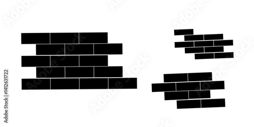 Black brick wall background. Black stone brick wall seamless background. Seamless Texture Pattern of a Brick Wall. Black bricks wall 3d illustration. Brick wall Texture. wall stone texture background.