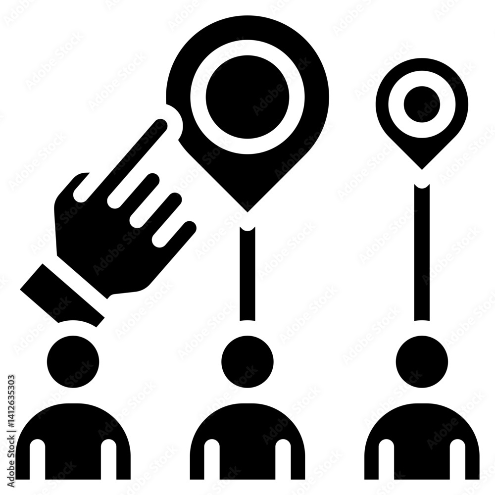 Fototapeta premium Allocation icon