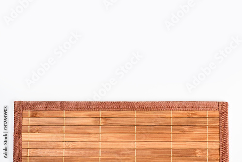 Unfolded tablemat for serving tables from below on white background.