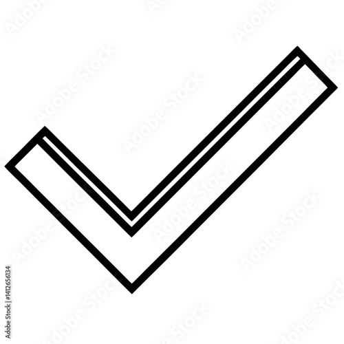 checked icon vector on white background