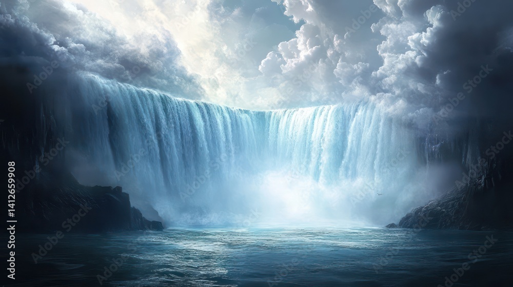 Fototapeta premium Misty forest digital painting