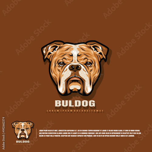Pitbull face mascot logo