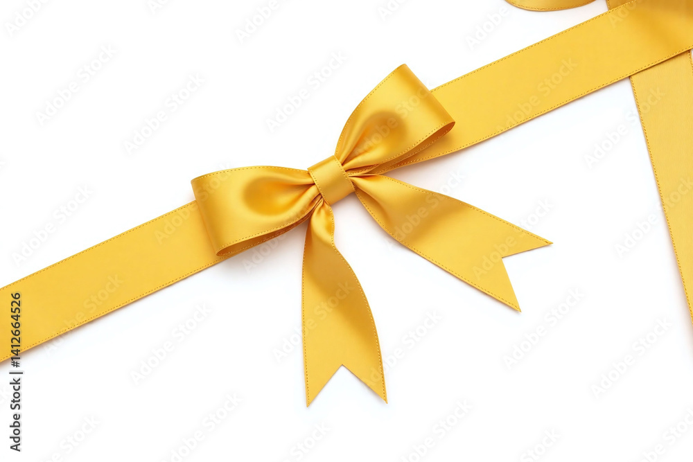 gold ribbon with a bow on a white background gold ribbon with a bow on a white background