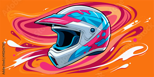 Motocross Helmet Graphic Design