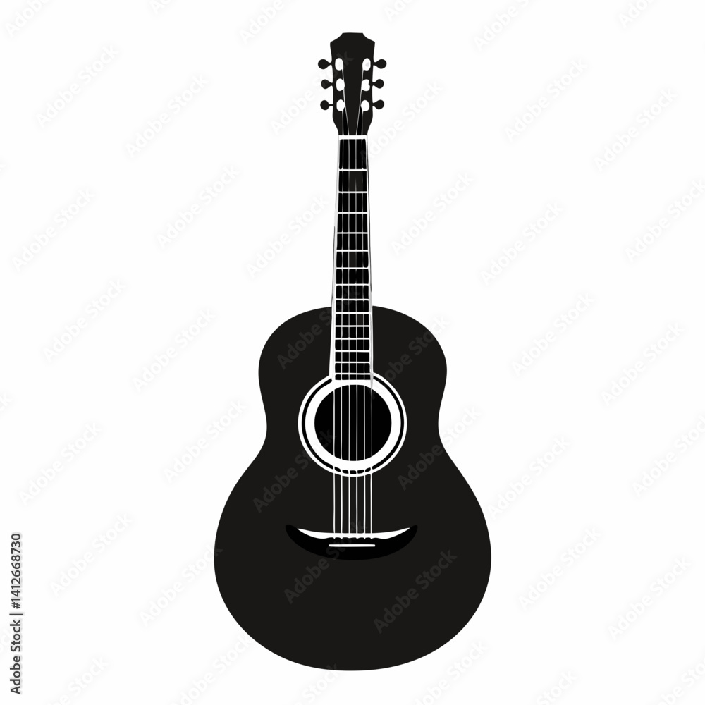 Obraz premium acoustic guitar vector illustration