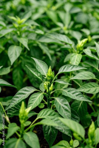 Wallpaper Mural a close up of a green plant with a few green leaves Torontodigital.ca