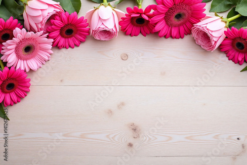 bunch of flowers sitting on top of a wooden table11