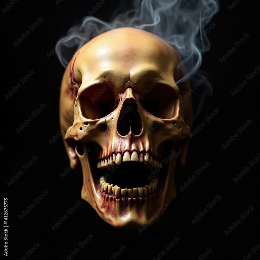 Obraz premium Skull in smoke