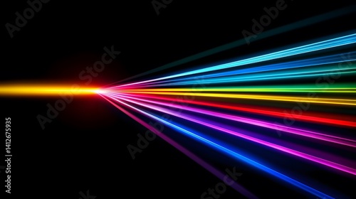 Spectrum of Light Beams Diverging from a Single Source