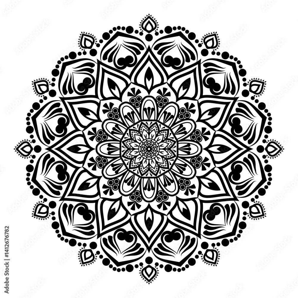 Tranquil Mandala Background Design: A Harmony of Art and Balance