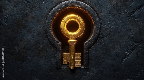 Golden Keyhole Secret Door Mystery Antique.