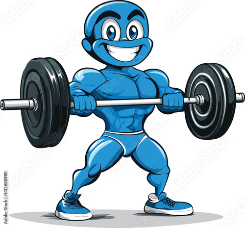 illustration of a man lifting weights