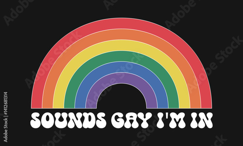 Pride LGBTQ Gay Typography Vector T-shirt Design