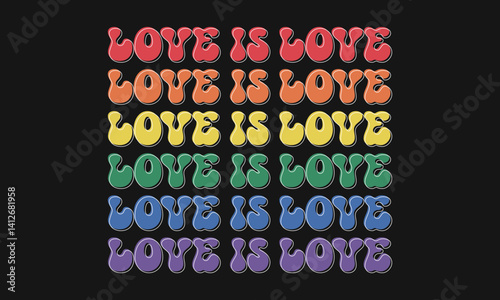 Pride LGBTQ Gay Typography Vector T-shirt Design