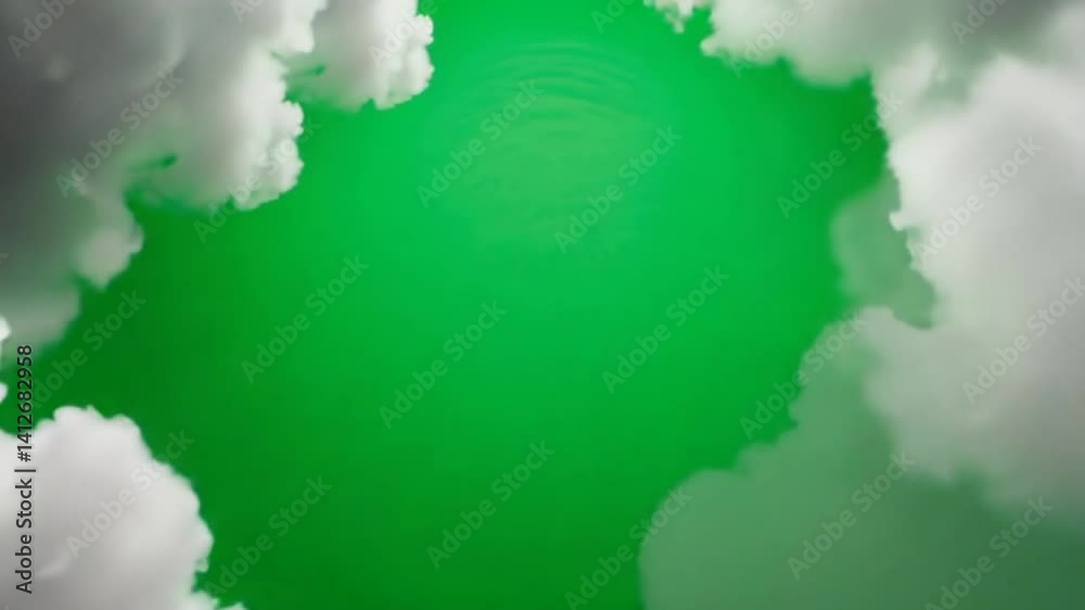 white clouds move with green screen vfx projects video