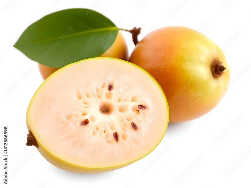 Fresh Ripe Guava Fruit Stock Photo – High-Resolution Isolated on White | Tropical Fruit, Healthy Food Photography Fresh Ripe Guava Fruit Stock Photo – High-Resolution Isolated on White | Tropical Fruit, Healthy Food Photography