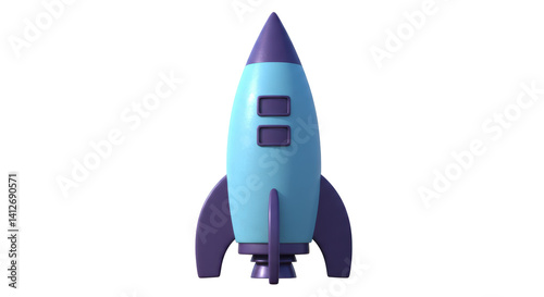 Isolated Cartoon Rocketship