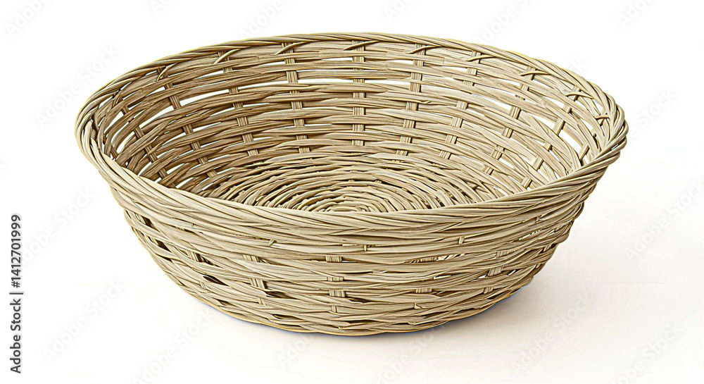 AI-generated image of a round brown wicker basket placed on a clean white background, showcasing its natural texture and woven craftsmanship—perfect for home decor or storage stock visuals.
AI-generated image of a round brown wicker basket placed on a clean white background, showcasing its natural texture and woven craftsmanship—perfect for home decor or storage stock visuals.