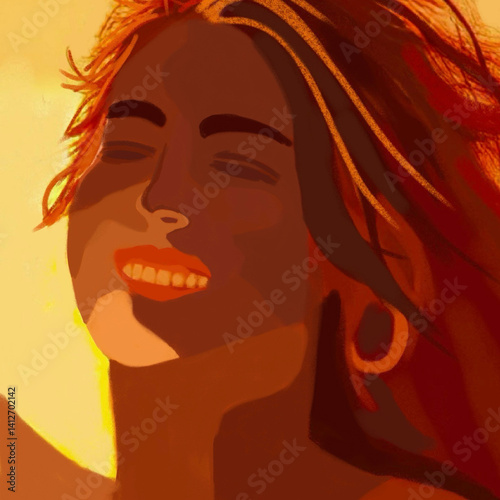 Brightness, portrait of a woman