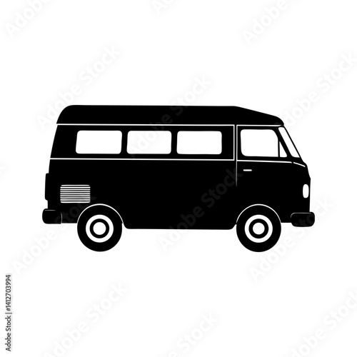 Van Silhouette vector illustration