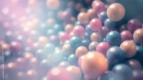 Abstract multicolored sphere cluster