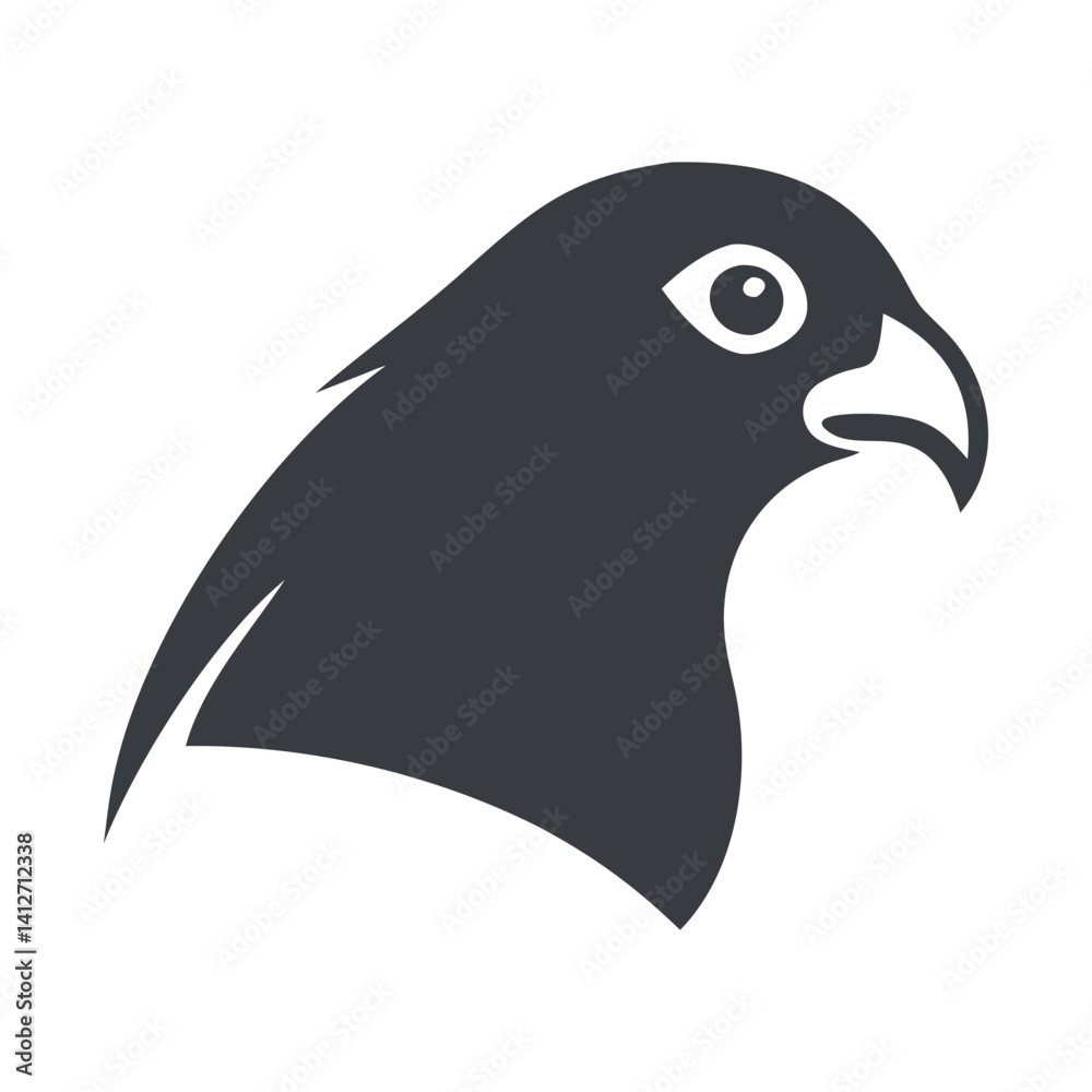 Fototapeta premium Eagle Head Illustration: Symbol of Strength and Determination