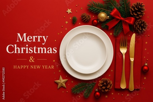 Celebrate the Festive Season With a Beautifully Arranged Christmas Table Sett...