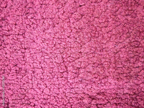 Close-Up of a Pink Knitted Fabric