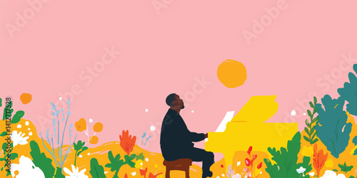 A person with piano plays t...