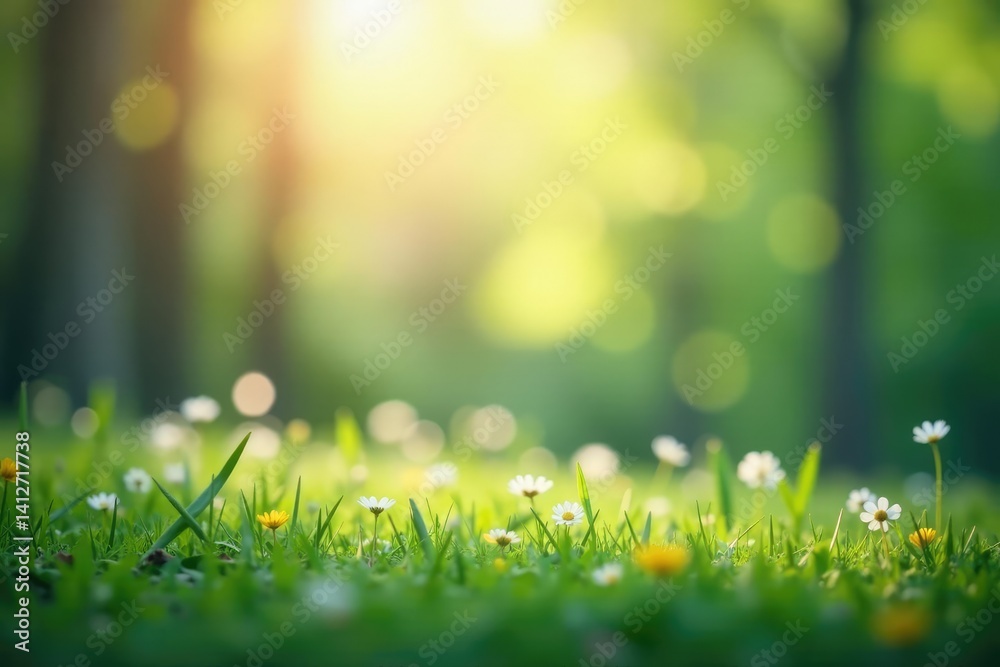 Obraz premium Abstract blurred nature scene, soft focus, calming tones, wallpaper, photo