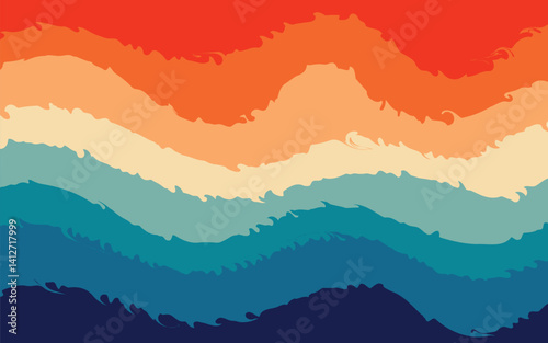 vector illustration of an abstract background with waves