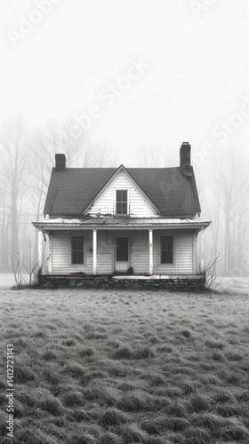 Obraz na płótnie Vintage house grayscale photo w salonie