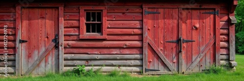 Rustic weathered pine barn, unfinished siding , building, exterior, old