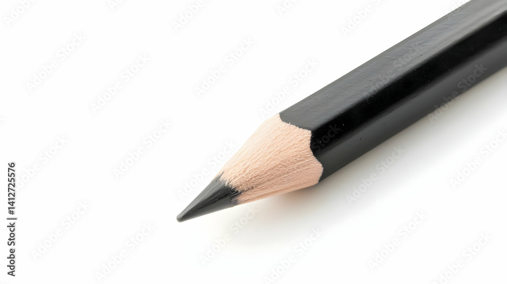 Close Up Of Black Graphite Pencil Point Close Up Of Black Graphite Pencil Point