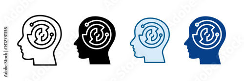 Cognitive Pathway Icon Set Multiple Style Collection