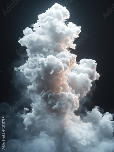 Obraz na płótnie White smoke dramatic texture background w salonie