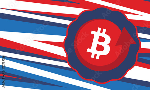 Bitcoin logo. Bitcoin Coin. Digital money. Crypto trade and Investment concept. Future technology. Creative art. Vector illustration. Poster