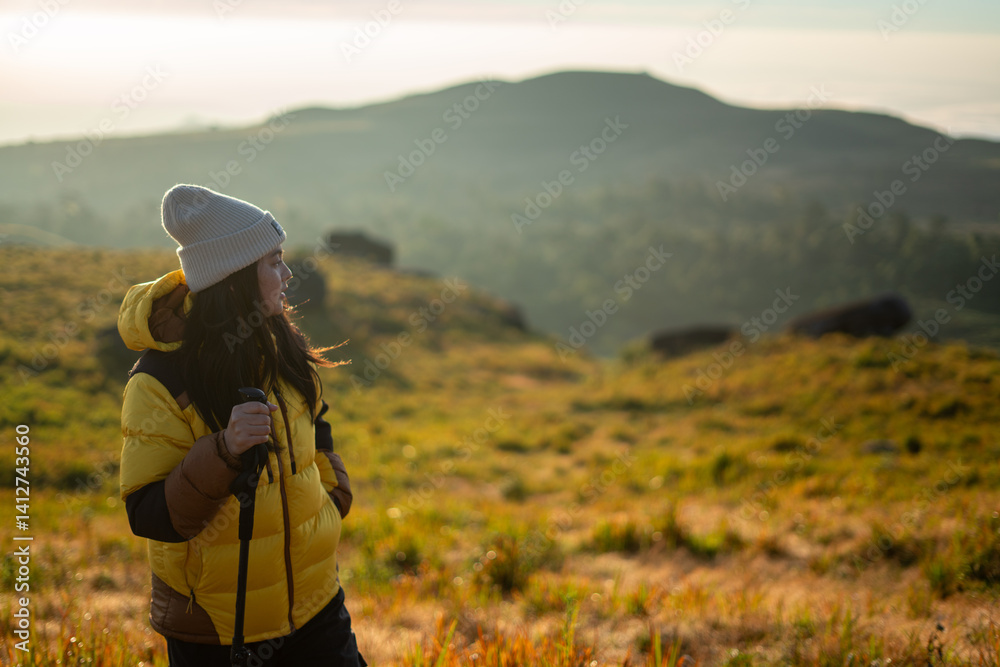 Nature photography adventure hiking through scenic mountains