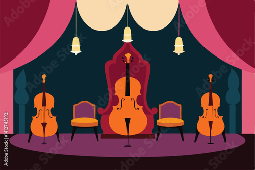 vector illustration of a violin