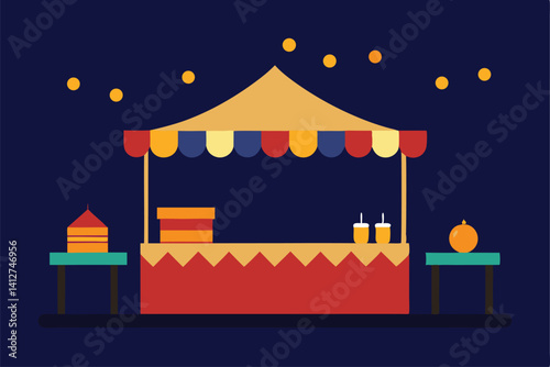 circus tent on the night