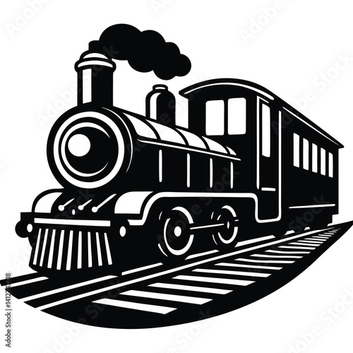 train this is a editable eps file vector silhouette illustration