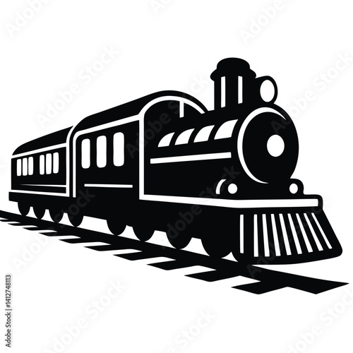 train this is a editable eps file vector silhouette illustration