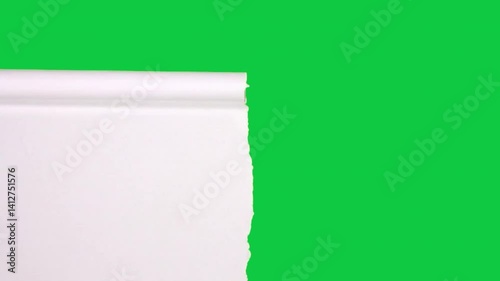 A torn paper effect with a green screen background, perfect for adding dynamic transitions and creative effects to video projects.