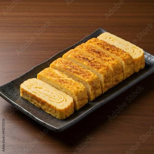 Japanese-style rolled omelette seasoned with dashi broth — Dashimaki Tamago